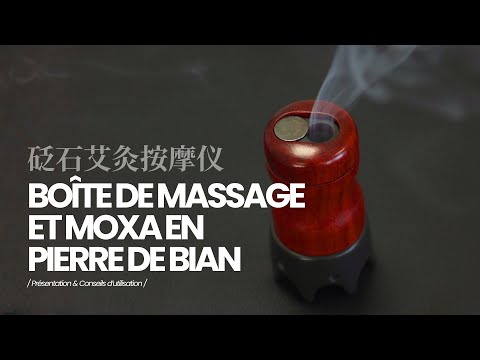 Boîte de massage et moxa en pierre de Bian